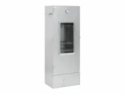 Horno ahumador de barbacoa con mesa acero galvanizado ES595838 Plateado