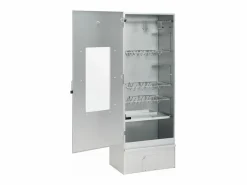 Horno ahumador de barbacoa con mesa acero galvanizado ES595838 Plateado
