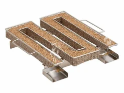 vidaxl Horno ahumador de BBQ con generador humo frío acero galvanizado Plateado New