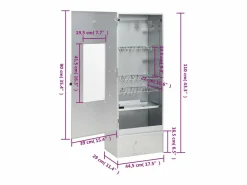 Horno ahumador de BBQ con generador humo frío acero galvanizado^vidaxl