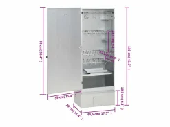 Horno ahumador de BBQ con generador humo frío acero galvanizado^vidaxl New