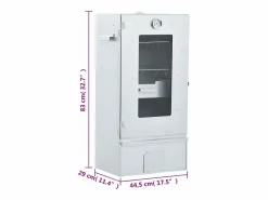 vidaxl Horno ahumador de BBQ con generador humo frío acero galvanizado Plateado Best