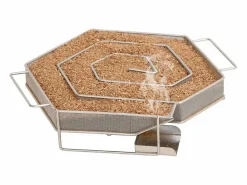 vidaxl Horno ahumador de BBQ con generador humo frío acero galvanizado Plateado Best