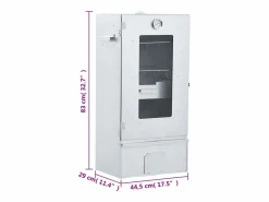 vidaxl Barbacoa|Horno ahumador de BBQ con generador humo frío acero galvanizado