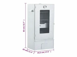 vidaxl Horno ahumador de BBQ con generador humo frío acero galvanizado Plateado Clearance