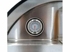 Monstershop Horno de Pizza Portátil 184 cm Negro | Con Ruedas, Piedra, 2 Estaciones y Cubierta GRATIS Plateado Online