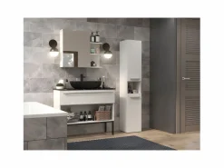 HORTI - Mueble de baño con cesto de ropa - 31x30x174 cm - Columna de almacenaje para baño^TOPESHOP Clearance