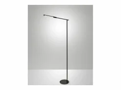 Ideal - Lámpara de pie LED negra orientable de metal H.130 cm Fabas Luce - Luz LED integrada de 10W CCT (3000K 4000K 5000K 6000K)^ Best