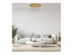 Ideal Lux Moonlight - Colgante de techo mediano 8 claro , G9 Dorado Hot