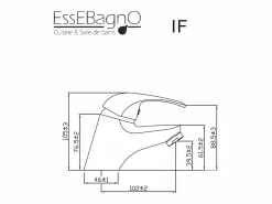 Essebagno Grifo|If mezclador lavabo bajo cromado