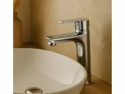 Essebagno Incli grifo mezclador cromado para lavabo con ahorro de energía Plateado New