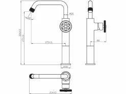 Essebagno Grifo|Indus mezclador alto lavabo