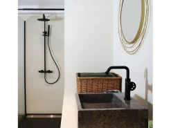 Essebagno Indus mezclador bajo lavabo Negro Sale