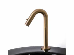 Essebagno Indus mezclador lavabo cobre cepillado agua fría Cobrizo Hot
