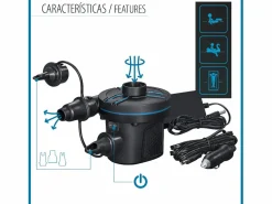 Inflador Eléctrico Portátil AC DC Power Touch 3 Adaptadores Válvulas | Toma Coche de 12V Batería 220V | 2 en 1^Bestway Online