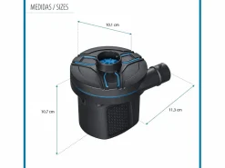 Inflador Eléctrico Portátil AC DC Power Touch 3 Adaptadores Válvulas | Toma Coche de 12V Batería 220V | 2 en 1^Bestway Online