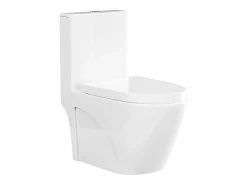 Inodoro de cerámica de suelo con tapa silenciosa, descarga horizontal, NAGILAM^Vente-unique