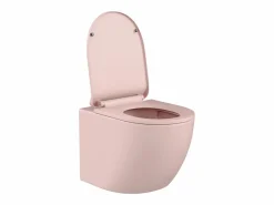 Vente-unique Inodoro flotante de cerámica mate sin borde, JAVOINE Rosa Online