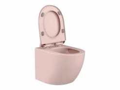 Vente-unique Inodoro flotante de cerámica mate sin borde, JAVOINE Rosa Online