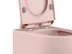 Vente-unique Inodoro flotante de cerámica mate sin borde, JAVOINE Rosa Online