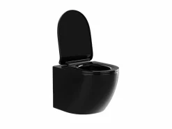 Vente-unique Inodoro flotante brillante con bastidor y placa de accionamiento, JAVOINE Negro Online