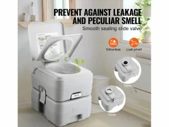 Inodoro Portátil SucceBuy 20 L, con Bolsa de Transporte para el Camping Gris Discount