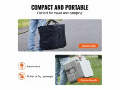 Inodoro Portátil SucceBuy 20 L, con Bolsa de Transporte para el Camping Gris Discount
