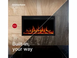 Insert eléctrico INFINITY para chimenea eléctrica - fuego premium - empotrada - 71x14x50 cm - chimenea LED con calefacción 750/1500 W^ Best