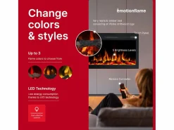 Insert eléctrico INFINITY para chimenea eléctrica - fuego premium - empotrada - 66x14x50 cm - chimenea LED con calefacción 750/1500 W^ Sale