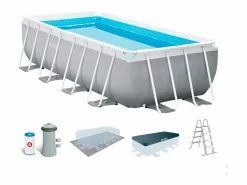 Intex 26792 Prism Metal Frame piscina elevada 488x244x107 cm Gris Outlet