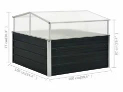 Clicnbuy Invernadero De Jardín|Invernadero de acero galvanizado 100x100x77 cm
