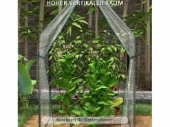 Invernadero de jardín con doble puerta, estructura de acero, , 90 x 90 x 145 cm^ Outlet