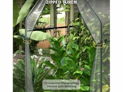 Invernadero de jardín con doble puerta, estructura de acero, , 90 x 90 x 145 cm^ Outlet