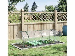 Invernadero de jardín con puerta, estructura de acero, PVC , ligero (250x100x80cm)^