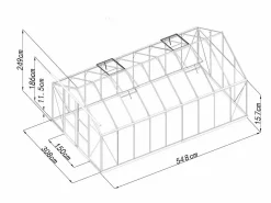 Invernadero de Jardín de policarbonato de 16,8 m² con base IXORA^EXPERTLAND Clearance