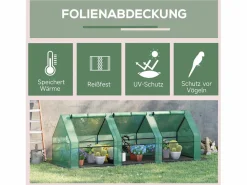Invernadero De Jardín|Invernadero de jardín para plantas, fabricado en acero, PE resistente a la intemperie, (270x90x90 cm)