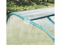Invernadero de túnel con ventanas con cremallera, estructura de acero, PVC , 395 x 100 x 80 cm (395x100x80 cm)^ Outlet