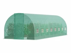 Invernadero de Túnel SucceBuy, Invernadero de Túnel de Planta Baja, 835x290x225 cm, con Armazón Galvanizado y Cubierta en PE, Verde Best
