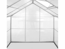 Soana Invernadero para jardín de aluminio y policarbonato con puerta y ventana 183x185x205cm Vanilla Transparente Sale