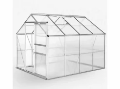 Soana Invernadero De Jardín|Invernadero para jardín de aluminio y policarbonato con puerta y ventana 183x245x205cm Laelia