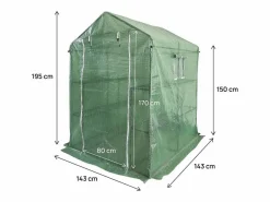 Invernadero para tomates de jardín con estantes <><noscript><img width=