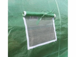 Invernadero Politúnel con Estantería Galvanizada Puertas de Cultivo Cubierta de PE Jardinería Carpa de Jardín Planta de flores de 25mm de Diámetro | 6 x 3m^Monstershop New
