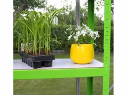 Monstershop Invernadero Politúnel con Estantería Galvanizada Puertas de Cultivo Cubierta de PE Jardinería Carpa de Jardín Planta de Flores 19mm de Diámetro | 2 x 2.5m Verde Discount