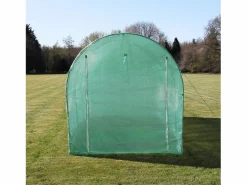 Invernadero Politúnel con Estantería Galvanizada Puertas de Cultivo Cubierta de PE Jardinería Carpa de Jardín Planta de flores de 25mm de Diámetro | 4 x 2m^Monstershop