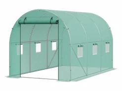 Invernadero Tipo Túnel SucceBuy 2 x 3 x 2 m, Estructura Galvanizada, Cubierta de PE, Verde Clearance