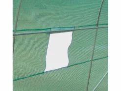 Invernadero túnel para tomates con ventanas, estructura de acero, poliéster, (445x190x200 cm) Verde Clearance