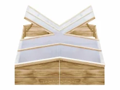 Invernaderos juego de 2 madera de pino impregnada 200 x 50 x 35 cm verde 02_0044667^Helloshop26 Online