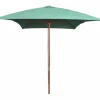 Isabel María Sombrilla con palo de madera verde 200x300 cm^Garden Furniture Clearance