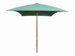 Isabel María Sombrilla con palo de madera verde 200x300 cm^Garden Furniture Clearance