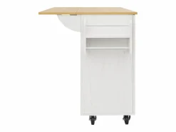ModernLuxe Isla Cocina|Isla central de cocina - carrito con ruedas y plancha retráctil - 2 cajones y 2 puertas -